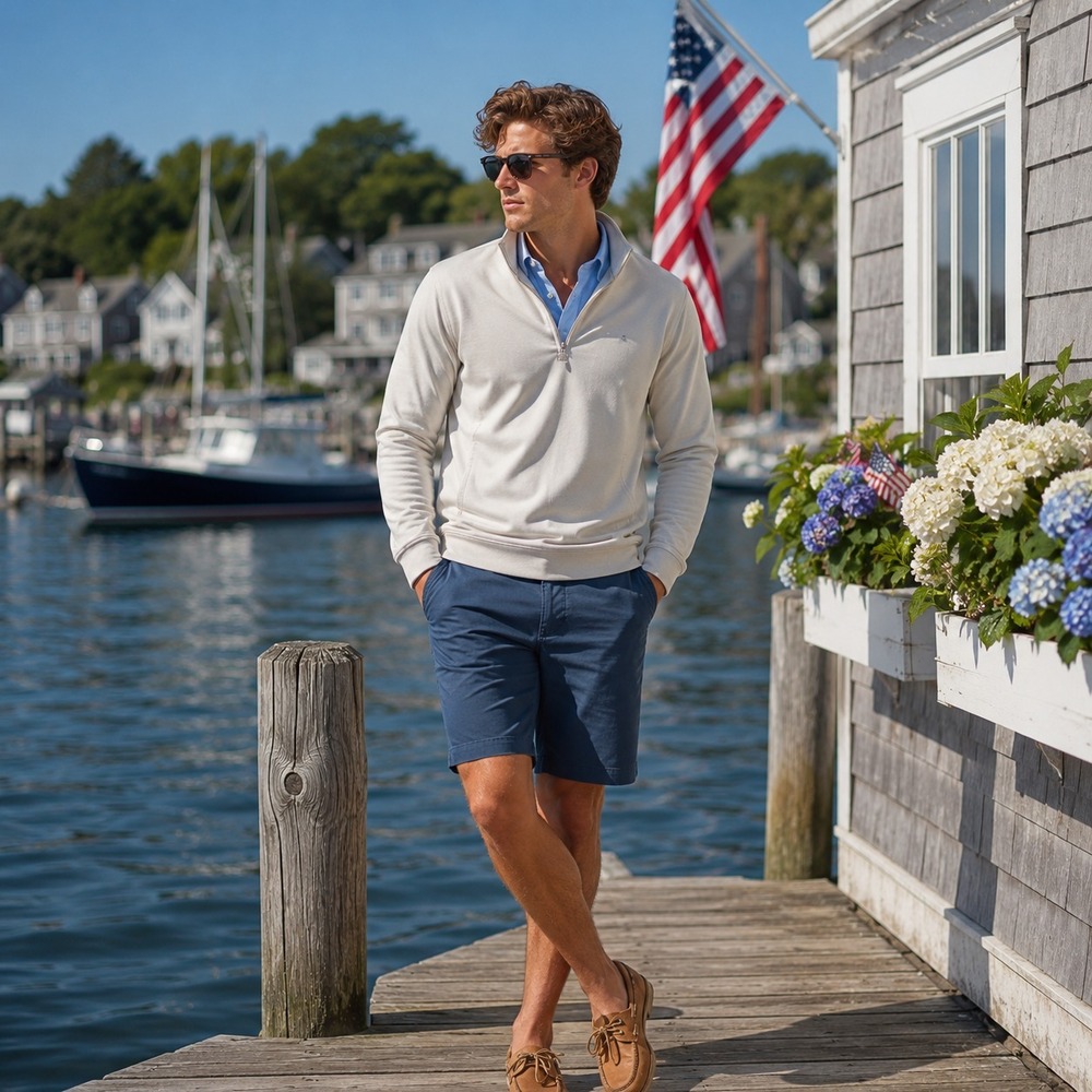 Vineyard Vines Mens Blue Chino Shorts Sz 32 Cotton Stretch Classic Preppy